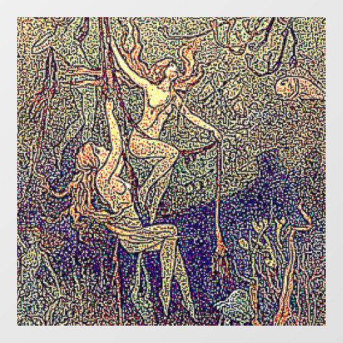 FAERIES IN THE WOODLAND WINDOW CLING