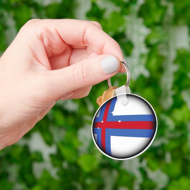 Faeroe Islands Flag Keychain (Creator Uploaded)