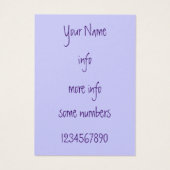 faery fantasy profile card (Back)