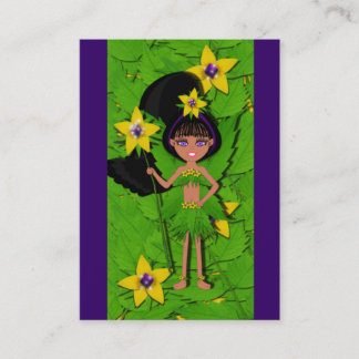 Faery named Violet Bookmarks Profile Cards