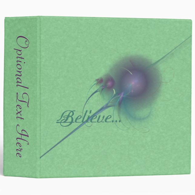 Faery Wand Abstract Art 3 Ring Binder (Front/Spine)