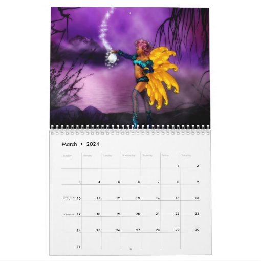 Faeryland Fairy Calendar Zazzle