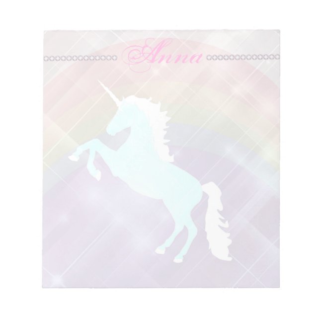 Faetastic unicorn pink personalize notepad (Front)