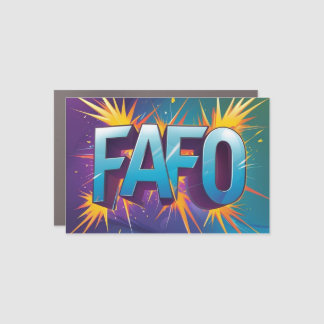 FAFO Burst Car Magnet