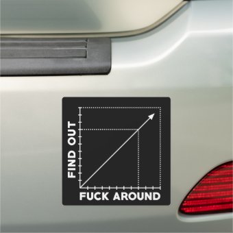 FAFO chart graph meme Car Magnet | Zazzle