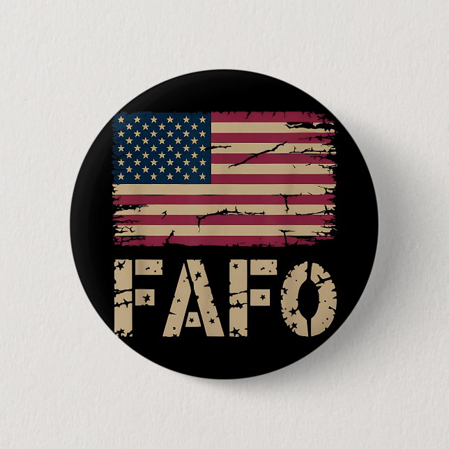 Fafo Flag _1  Button (Front)