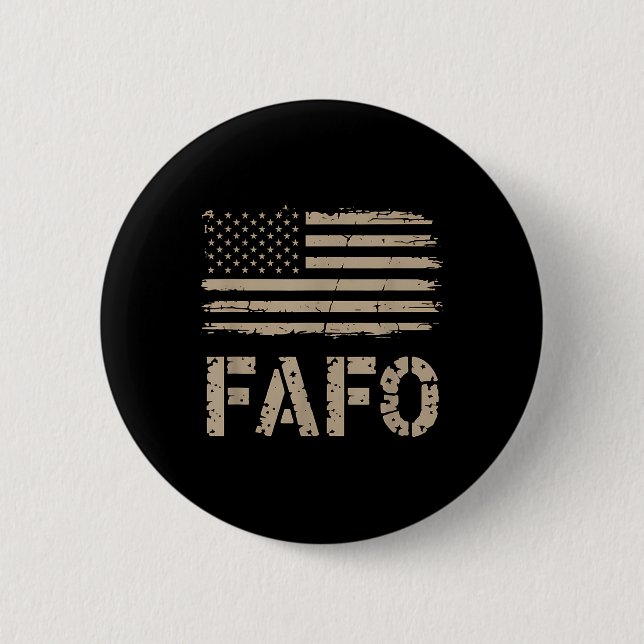 Fafo Flag  Button (Front)