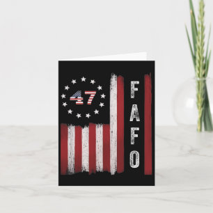 Fafo Flag Trump Funny Card