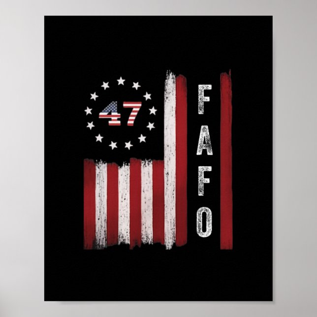 Fafo Flag Trump Funny  Poster (Front)