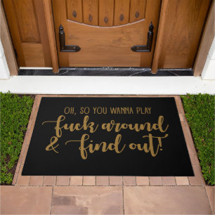 FAFO funny welcome door mat