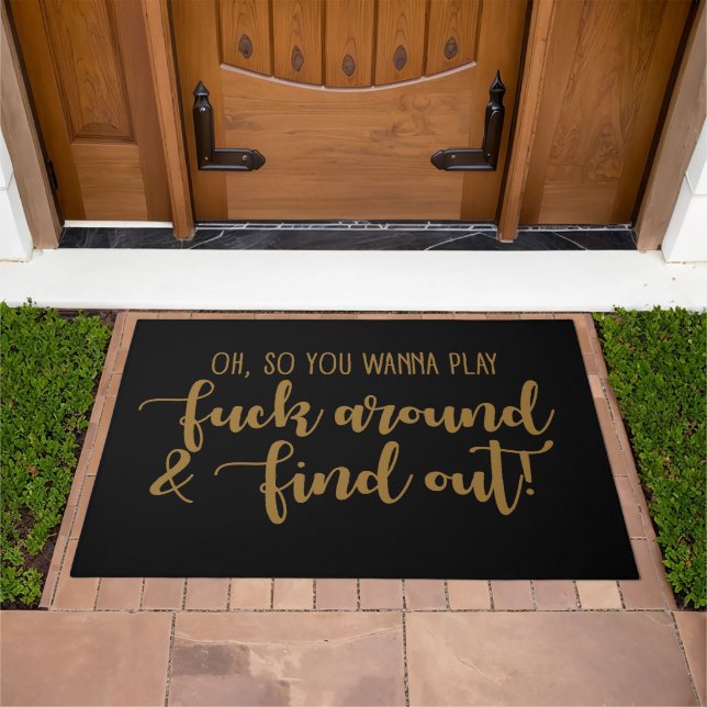 FAFO funny welcome door mat (Outdoor)
