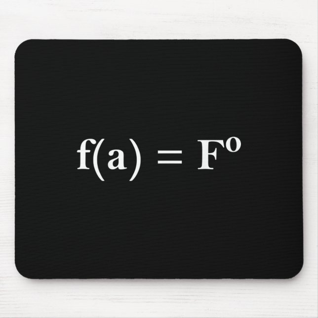 Fafo Math Equation Funny Novelty Math Teacher Nerd Mouse Pad (Front)