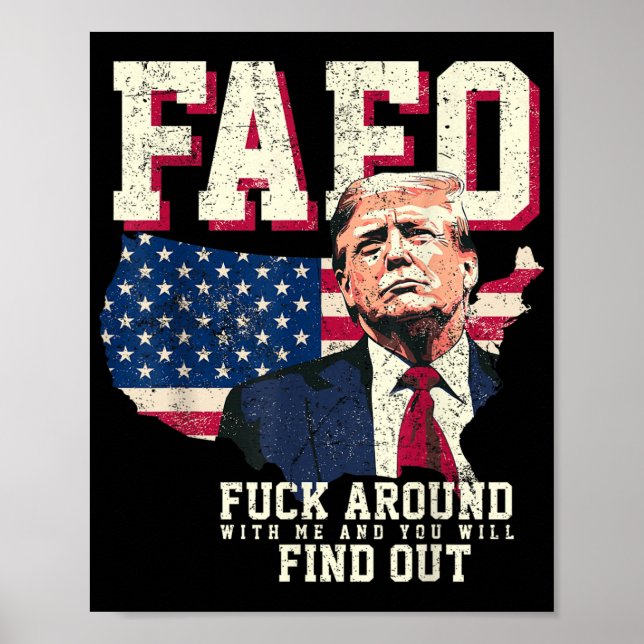 Fafo Trump Us American Map Flag  Poster (Front)