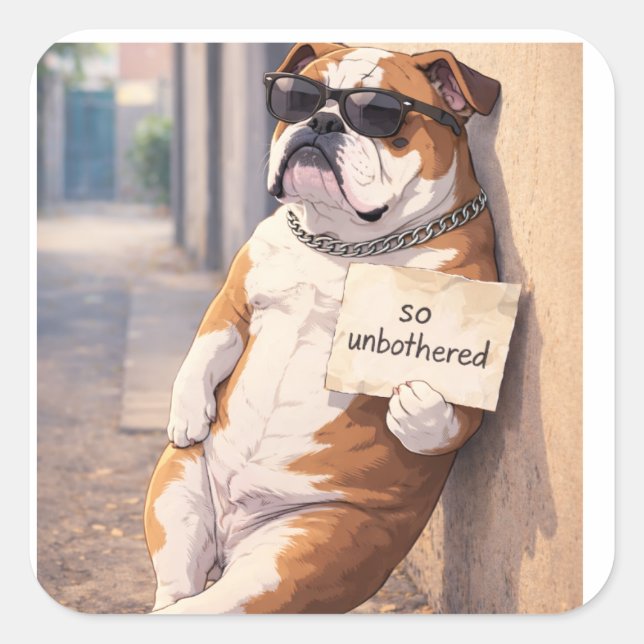FAFO — Unbothered Bulldog Sticker (Front)