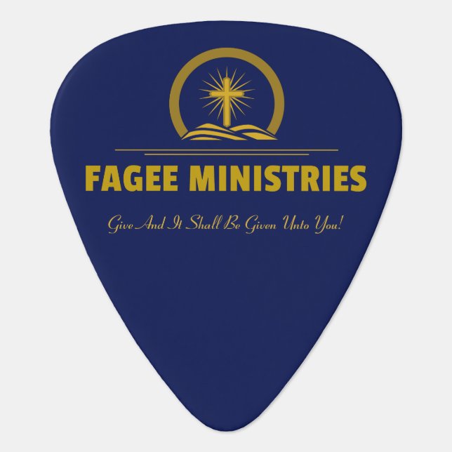 Fagee Ministries Guitar Pick (Front)