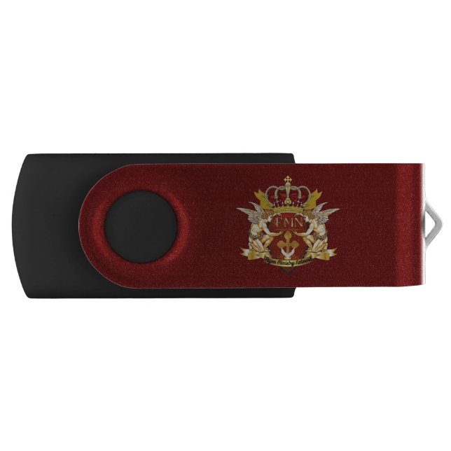 Fagee Ministry Network Logo USB Swivel Flash Drive (Front)