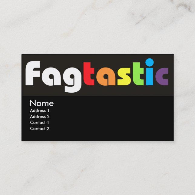 Fagtastic Business Cards (Front)