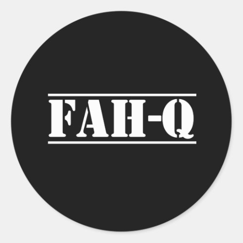 Fah_Q Classic Round Sticker