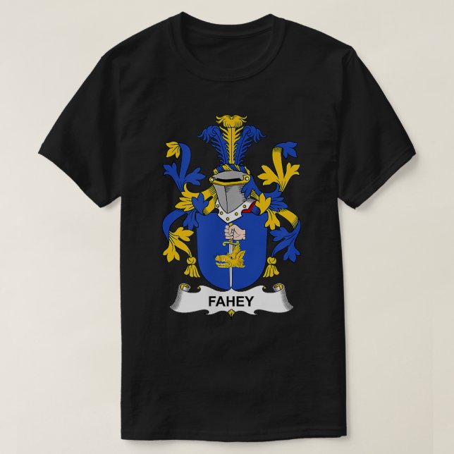 Fahey Coat of Arms  Family Crest  T-Shirt (Design Front)