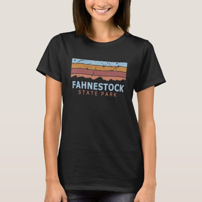 Fahnestock State Park New York Retro Cool T-Shirt (Front)