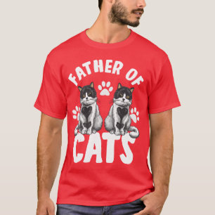 Fahter of Cats Cat Lover Cat Dad retro T-Shirt