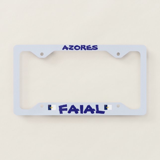 Faial Customizable License Plate Frame (Front)