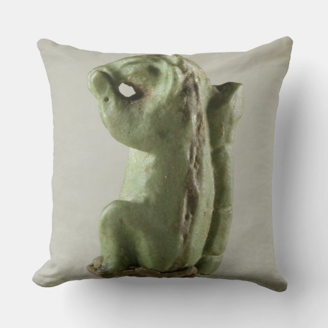 Faience squirrel, Harappa, 2300-1750 BC Throw Pillow (Front)