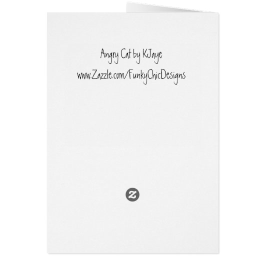 Failed Cat Toys - Funny Cat Card (Back)