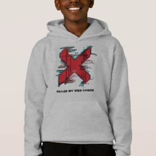 Failed My Vibe Check – Funny Teen Vibe Meter Glitc Hoodie