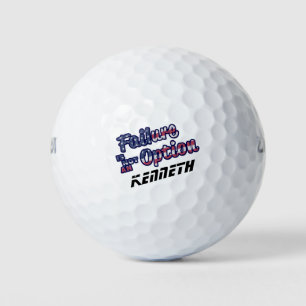 Failure is not a option in american colors. golf balls