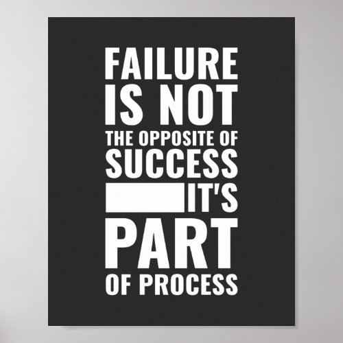 Failure is not the opposite of success Motivation Poster