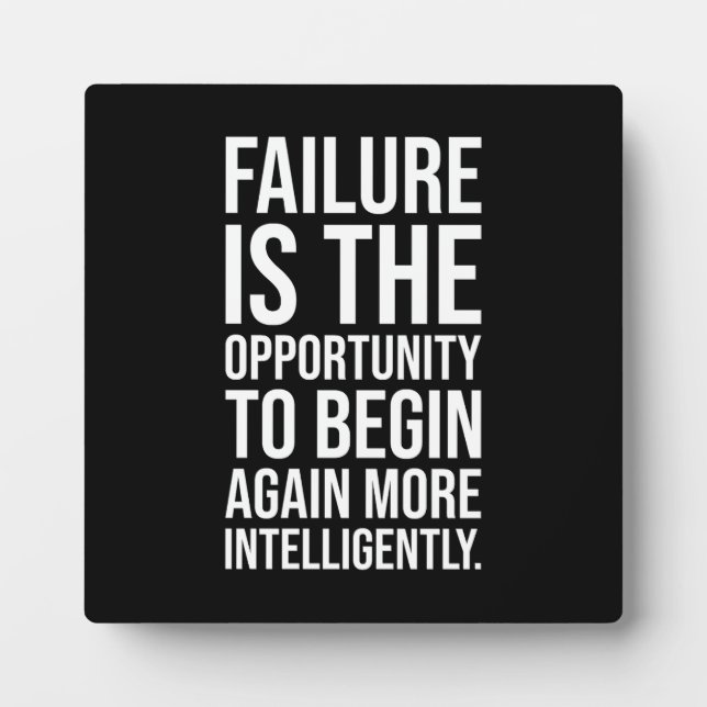 Failure Is Opportunity - Gym, Hustle, Success Plaque (Front)