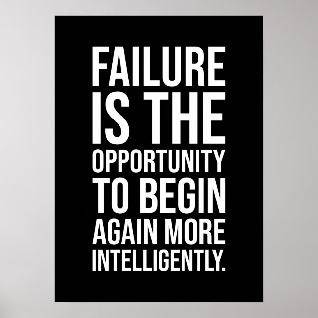 Failure Is Opportunity - Gym, Hustle, Success Poster (Front)