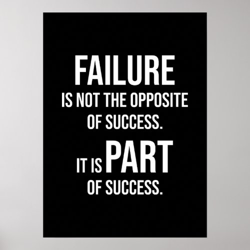 Failure Is Part Of Success _ Gym Hustle Poster