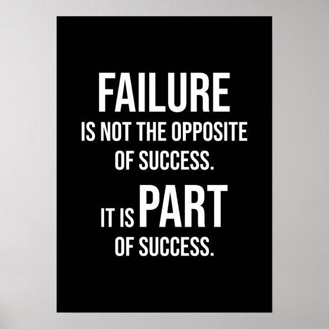 Failure Is Part Of Success - Gym, Hustle Poster (Front)