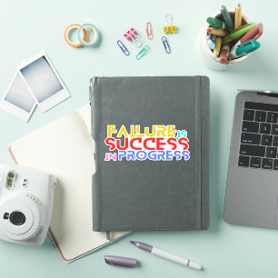 Failure Is Success In Progress Motivational Quotes Sticker