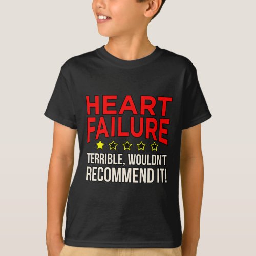 Failure Terrible Hearts Disease Awareness Graphic  T_Shirt