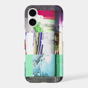 Failure to Load Dark Glitch Art Abstract Grid iPhone 17 Case