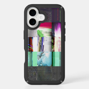Failure to Load Dark Glitch Art Abstract Grid iPhone 16 Case