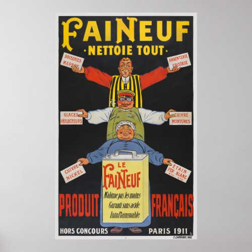 Faineuf France Vintage Poster 1911