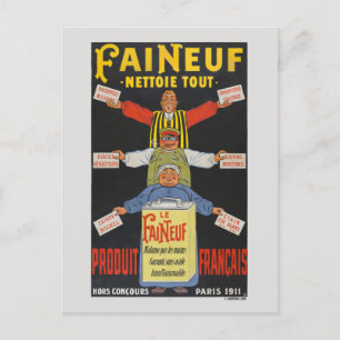 Faineuf France Vintage Poster 1911 Postcard