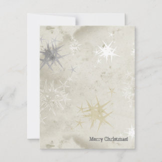 Faint Beige Grunge Stars' Groups Texture Christmas Holiday Card