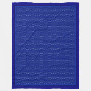 Faint Filigree over Cobalt Blue Fleece Blanket