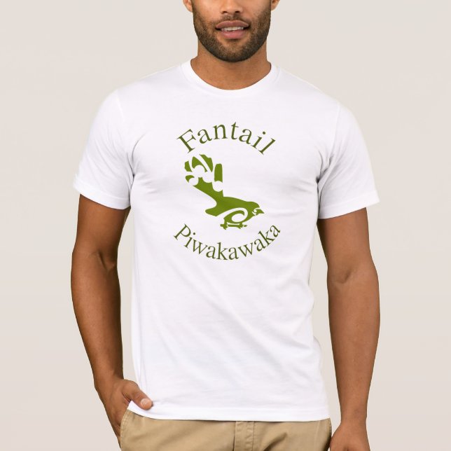 Faintail New Zealand Aotearoa Bird T-Shirt (Front)