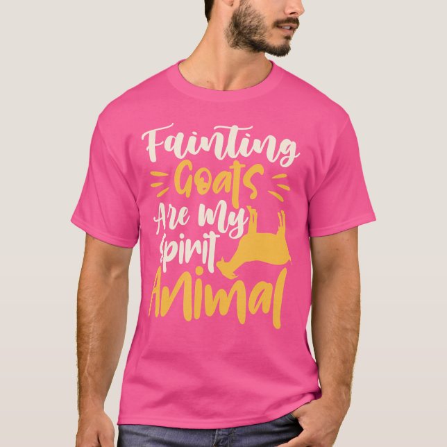 Fainting Goats Are My Spirit Animal Goat Lover Far T-Shirt (Front)