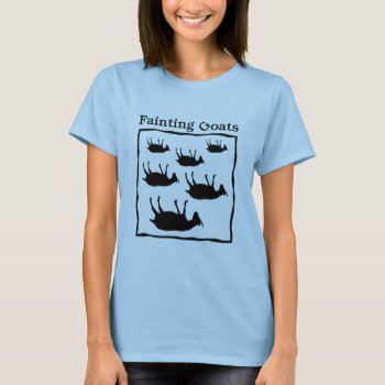 Fainting Goats T-shirt by Iantos_Place at Zazzle