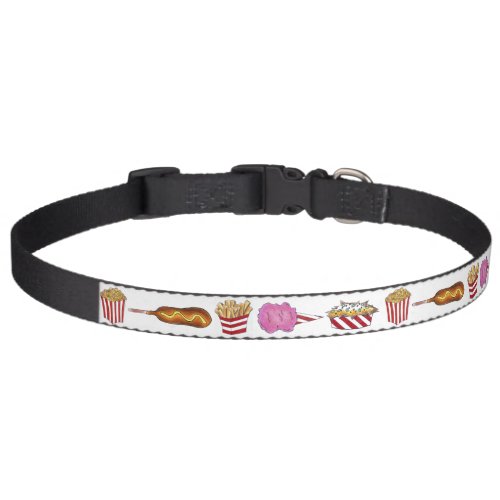 Fair Carnival Food Popcorn Nachos Corn Dog Fries Pet Collar