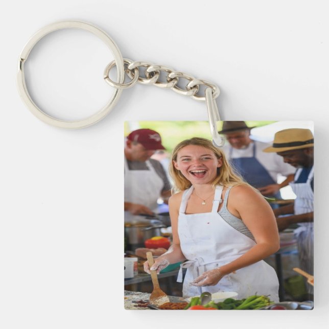 Fair Cook Off Photo Customize Keychain (Front)