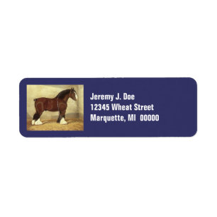 Fair Daze Clydesdale Draft Horse Address Labels
