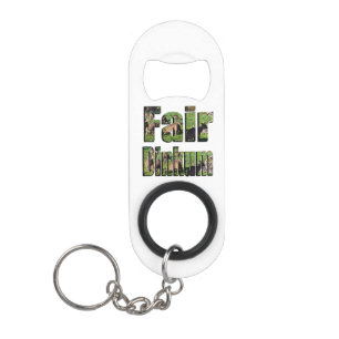 Fair Dinkum Aussie Slang Word With Kangaroos, Keychain Bottle Opener
